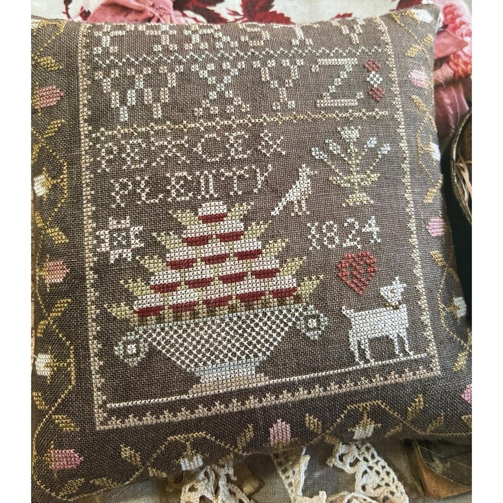 Shakespeare's Peddler SUMMER SAMPLER FRAGMENT Cross Stitch Chart & Floss Bundle